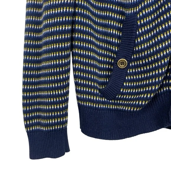 Ted Baker London Shawl Collar Button Front Cardigan w Pockets Navy Blue Sz 3 / M
